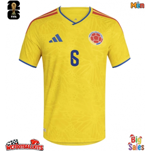 Colombia Richard Rios #6 Replica Home Stadium Shirt World Cup 2026 Short Sleeve